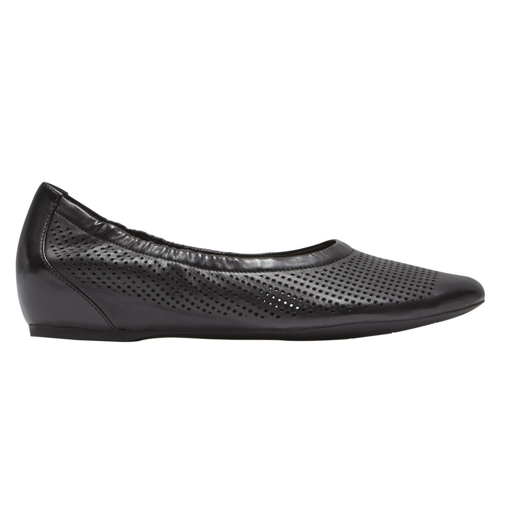 Slip-Ons Rockport Mujer Mexico - Total Motion Perf Luxe Negros - IWVRY7462